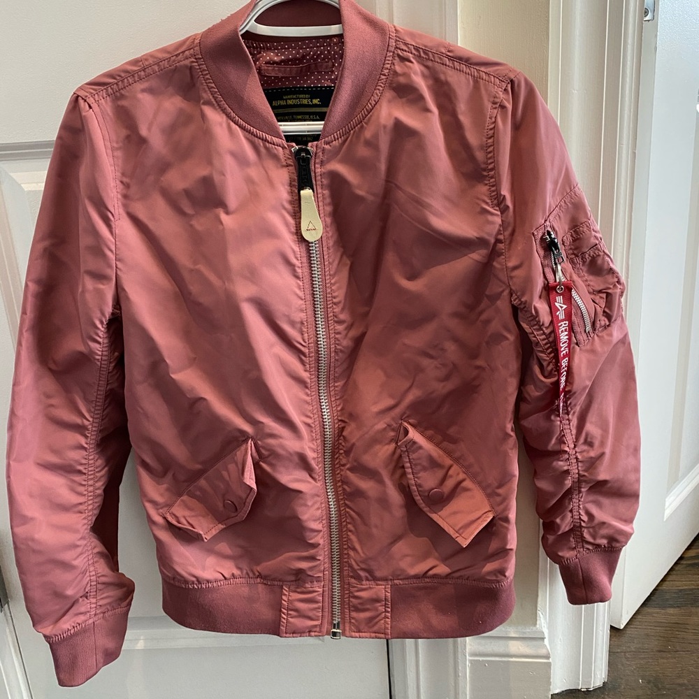 Pink Alpha Industries Bomber Jacket Women’s XS